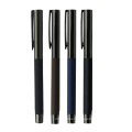 Custom logo metal pen soft touch promotional ballpoint pen rollerball pen business gift set